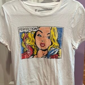 White graphic t-shirt